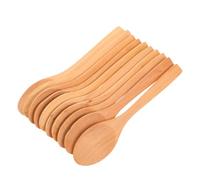 Ipetboom 10 Pièces Cuillères Bois Miniatures Cuillères à Épices et Condiments Rustiques Ustensiles de Cuisine Compactes pour Miel Café Glace Sel Sucre et Confiture