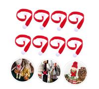 Ipetboom 10 Pièces Écharpes Tricotées Délicates Rouges Accessoires et Portables pour Décoration de Noël