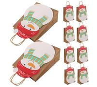 Ipetboom 10 Pièces en papier kraft de Noël Friandises décoratifs bonbon papier joyeux noel traiter pochette d'emballage pour boutique