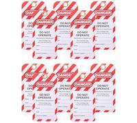 Ipetboom 10 pièces Étiquettes Suspendues de Sécurité Indication Ne Utiliser pour Équipements Usine Résistantes Aux Ateliers et Garages