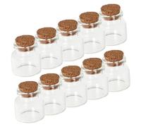 Ipetboom 10 Pièces flacon de verre bouteille de voyage bouteille en verre récipient en verre bouteilles en verre bouteilles d'échantillons mini flacons en verre Un verre Transparent