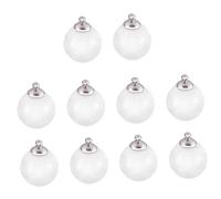 Ipetboom 10 pièces Kit Perles DIY Boules Mini Transparentes avec Breloques Bijoux Fabrication Boucles Oreilles Décoration Noël
