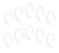 Ipetboom 10 Pièces Lot de 10 Crochets D’Oreille Rotatifs en Caoutchouc Souple Transparent pour Écouteurs, Pinces Anti-Perte Ajustables, Accessoires pour Sport, Cyclisme et Course à Pied