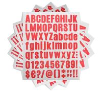 Ipetboom 10 pièces Lot de Autocollants Vinyle Lettres et Chiffres Rouges Adhésifs pour Boîte Aux Lettres Fenêtres Porte Décoration DIY Créative et Organisation