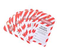 Ipetboom 10 pièces Lot de Étiquettes de Consignation Plastiques Résistantes Avertissement Sécurité pour Atelier et Garage Panneaux de Sécurité Industriels pour Réparation et Prévention de