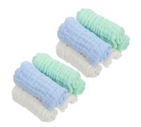 Ipetboom 10 pièces Lot de Lingettes Garçon Fille Muslin Coton Tendre et Absorbantes Serviettes Lavables pour Fille Garçon Lingettes Multi-usage pour Nettoyage Visage et Sucette