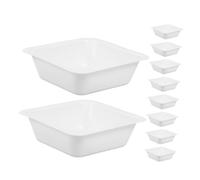 Ipetboom 10 pièces Lot de Plateaux de Pesée Carrés Réutilisables Plastique Petits Plateaux Portables Multifonctions pour Laboratoire Balance Chimie Protection et Organisation des