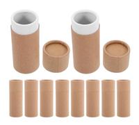 Ipetboom 10 pièces Lot de Tubes Carton Kraft pour Emballage Thé et Artisanat Boîtes Cadeau Rondes Compactes pour Rangement et Expédition Coffret Papier pour Petits Objets