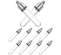 Ipetboom 10 pièces Mini Flacons Verre Transparent avec Bouchon à Vis Petits Contenants de Rangement pour DIY Fiole à Souhaits Parfums et Décorations Bouteilles Miniatures pour Mariage et