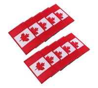 Ipetboom 10 Pièces Patchs Drapeau Canadien Brodés à Coudre Écussons Appliques Réutilisables pour Sac à Dos Vêtements et Tenues DIY