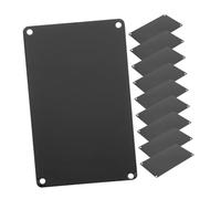 Ipetboom 10 pièces Plaques Aluminium Vierge avec Blanches pour Gravure Laser DIY Étiquettes Nom Personnalisables Signalétique pour Bureau et Commerce