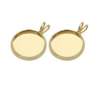 Ipetboom 10 pièces Plateaux Ronds pour Pendentifs DIY Cuivre Doré Supports Vierges pour Création Bijoux Personnalisés Fabrication Artisanale de Pendentifs Accessoires Multi-usages pour