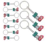 Ipetboom 10 Pièces Porte-clés Accessoire Original Ballon de Foot en Pvc et Acier Inoxydable , Souvenir pour Fête à Thème pour Fans de Football et Collectionneurs