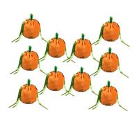 Ipetboom 10 Pièces Sacs Cadeaux Citrouille à Cordon pour Friandises Halloween Sacs à Bonbons Réutilisables pour Fête et Cadeaux