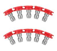 Ipetboom 10 Pièces Set de Buses pour Nettoyeur Haute Pression Embouts Buse pour Pistolet Eau Puissant Jet Concentré pour Lavage Voiture et Nettoyage Maison