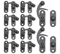 Ipetboom 10 Pièces Set de Loquets à Crochet Rétro Alliage de Zinc Latch Hasp Antique Droit pour Boîte à Bijoux Coffret Bois Meuble Décoratif et Valise