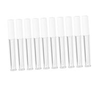 Ipetboom 10 pièces Tubes Gloss Vide avec Couvercle Blanc Tube Subpackaging Lip Gloss Transparent et Léger pour Maquillage Lèvres Voyage