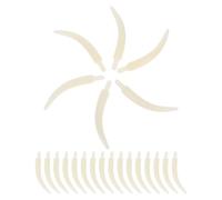 Ipetboom 100 Breloques en Plastique Forme Dent D’Éléphant 4 CM avec Tête Pendentifs Animaux Amulette pour Bracelets et Boucles D’Oreilles Accessoires Création Bijoux Décoratifs