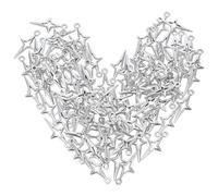 Ipetboom 100 Breloques Étoiles Miniatures Creuses à Quatre Branches en Métal Argenté Pendentifs Étoiles pour Bracelets Colliers et Boucles D’Oreilles DIY Charms Légers pour Création de