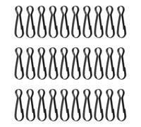 Ipetboom 100 Crochets Métalliques Noirs pour Porte-clés en Métal, Mousquetons Multifonctions Pratiques et Résistants pour Randonnée et Camping, Attaches Rapides pour Paquet à Dos