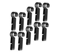 Ipetboom 100 Pièces Clips Noirs pour Casque de Sécurité Crochets Antidérapants pour Lampe de Tête Fixation Sécurisée pour Casque Chantier Compatibles avec Lampes de Tête Adaptés Aux Mineurs