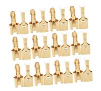 Ipetboom 100 pièces Connecteurs Audio Auto à Sertir Rapide Embouts Femelle Non Isolés pour Câblage Haut-parleur Connecteurs Terminal Spade pour Système Audio Automobile