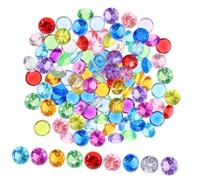 Ipetboom 100 Pièces Diamant Acrylique Faux Cristaux pour Coloré Diamant De Simulation Décorer Décoratif Cristaux Pirate Trésor Forme Gros