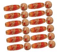 Ipetboom 100 pièces Perles Bois Mélangées Rondes et Ovales Grandes Perles à Trou Large pour Fabrication de Bijoux et Bricolage DIY Bois pour Colliers et Bracelets et Accessoires Artisanaux