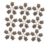 Ipetboom 100 Pièces Vintage Buddha Head Loose Beads Set Tibetan Style Chinese Pendant Charms For DIY Bracelet Necklace Craft Accessories