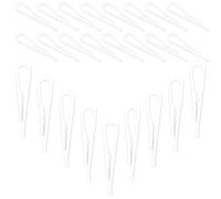 Ipetboom 100 Pinces Crocodiles Transparentes 375 MM en Plastique Dents Pinces Multifonctions pour Chemises Chaussettes Pantalons et Jupes - Fixations Pratiques pour Vêtements et