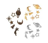 Ipetboom 105 pièces Charms Lune Étoiles Alliage pour DIY Résine Bijoux Remplisseurs Accessoires Créatifs