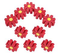 Ipetboom 10pcs Embouts D'antenne Décoratifs pour Voiture en Eva Rouge Forme Marguerite, Amélioration Aérodynamique et Résistance Vent, Décoration Extérieure Automobile