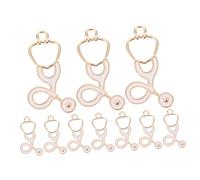 Ipetboom 10pièces Breloques Infirmière Forme De Stéthoscope Pendentifs Diy Pour Fabrication De Bijoux Lot