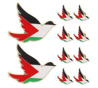 Ipetboom 10pièces Épinglette Drapeau Palestinien Émaillée Broche Nationale Palestinienne pour Cardigan Veste ou Chapeau Lot de Pins