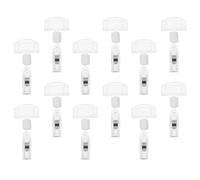 Ipetboom 12 Clips D'affichage pour Étiquettes de Prix en ABS, Position Réglable, Facile à Utiliser, Adaptés aux Assiettes et Cloisons pour Magasins de Détail