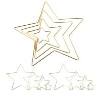 Ipetboom 12 pièces Anneaux Métalliques Étoile pour Attrape-rêves DIY Résistants Fer Cerceaux Décoratifs pour Macramé et Couronnes Créatives