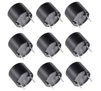 Ipetboom 12 Pièces avertisseur sonore Remplacement électromagnétique sminger ronfleur klaxon d'alarme buzzers Alarme du électronique Plastique Noir