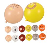 Ipetboom 12 pièces Ballons Animaux Latex Décoration Joyeuse pour Anniversaire Garçon Fille Ballons Gonflables de Fête Intérieur et Extérieur Thème Jungle