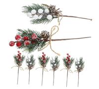 Ipetboom 12 Pièces Branches de Pin Artificielles avec Cônes pour Décoration de Noël et Réaliste Accessoires Festifs pour Maison Magasin et Fête