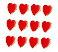 Ipetboom 12 Pièces Broche En Forme De Coeur Mignon Broches De Vêtements De Coeur Petit Broches De La Saint-valentin Épingle Accessoires Coeur Badges Broche Coeur Cœur Alliage De Zinc Rouge