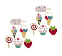 Ipetboom 12 Pièces Broche Épingle à Fruits en Alliage au Design été Charmant, Décoration Polyvalente et Confortable pour Paquet et Fêtes Bonbons