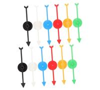 Ipetboom 12 pièces Flèches Jeu Société Plastique Résistant pour Toupies Rotatives Remplacement Accessoires DIY Couleurs Polyvalent