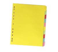 Ipetboom 12 pièces Intercalaires Colorés Onglets Index Vierges Perforés Classeur Organiseur pour Documents et Trieur Alphabétique