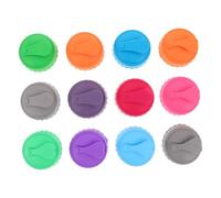 Ipetboom 12 pièces Lot de Couvercles Silicone Réutilisables pour Canettes de Soda Anti-déversement Joint Étanche pour Préserver la Fraîcheur Adaptés Aux Boissons Froides et Chaudes pour
