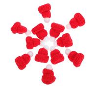 Ipetboom 12 Pièces Mini Chapeaux de Noël Tricotés DIY pour Décoration de Noël Accessoires Festifs pour Poupées et Bouteilles pour Créer Une Ambiance Chaleureuse