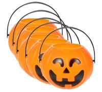 Ipetboom 12 Pièces Mini Seaux à Bonbons Citrouille Plastique pour Décoration Halloween Seau à Bonbons Adorable pour Fête Halloween Parfait