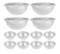 Ipetboom 12 Pièces Moules Demi-sphère en Aluminium Anodisé pour DIY Bombe de Bain Moules à Sels de Bain 5,8 X 2,8 Cm Récipient à Épices et Artisanat et Fabrication Maison
