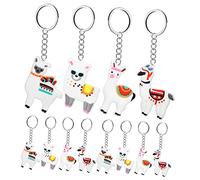 Ipetboom 12 Pièces porte-clés pour Crochets de FOB clés duveteux clés de dessin animé porte-clés en vrac porte-clés en Pendentif de trousseau Anneau de clé décorative PVC