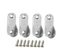 Ipetboom 12 pièces Support Tringle Penderie Ovale Renforcé avec Vis Accessoires pour Armoire Support Tube Robuste pour Barre de Vêtements Fixation pour Garde Robe