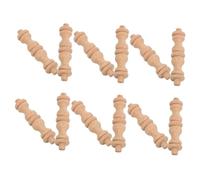 Ipetboom 12 pièces Wooden Baluster Spindles Hand Carved European Style Unfinished Craft Spindles for Wine Cabinet Rustic Furniture Decorative Pillars Home Bar Kitchen